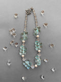 Aqua Blue Rain Drop Necklace