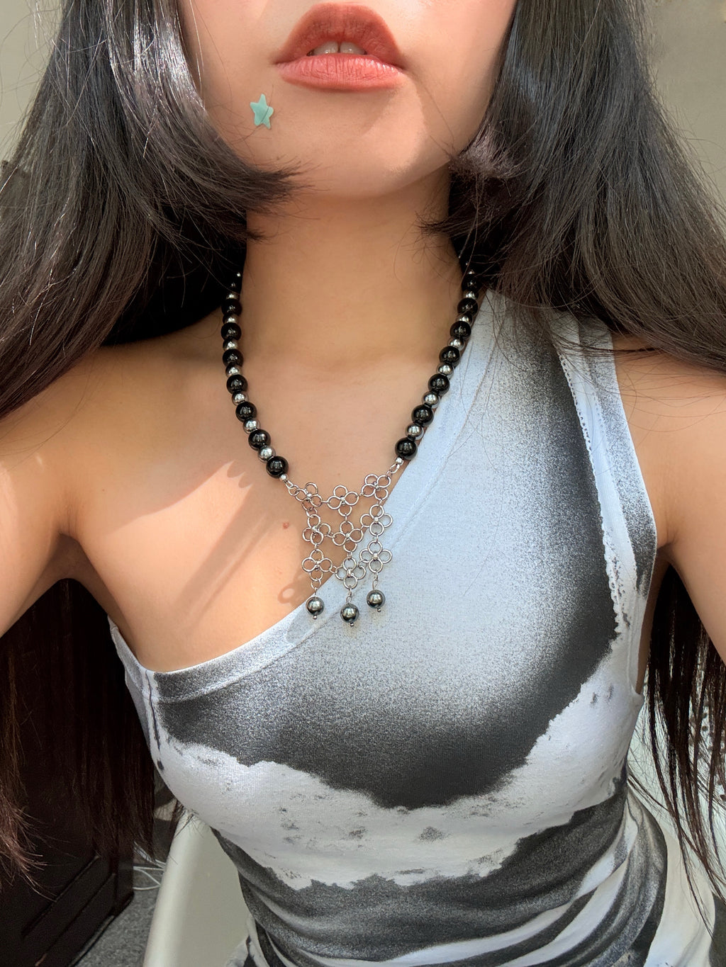 Lattice Shell Pearl Necklace