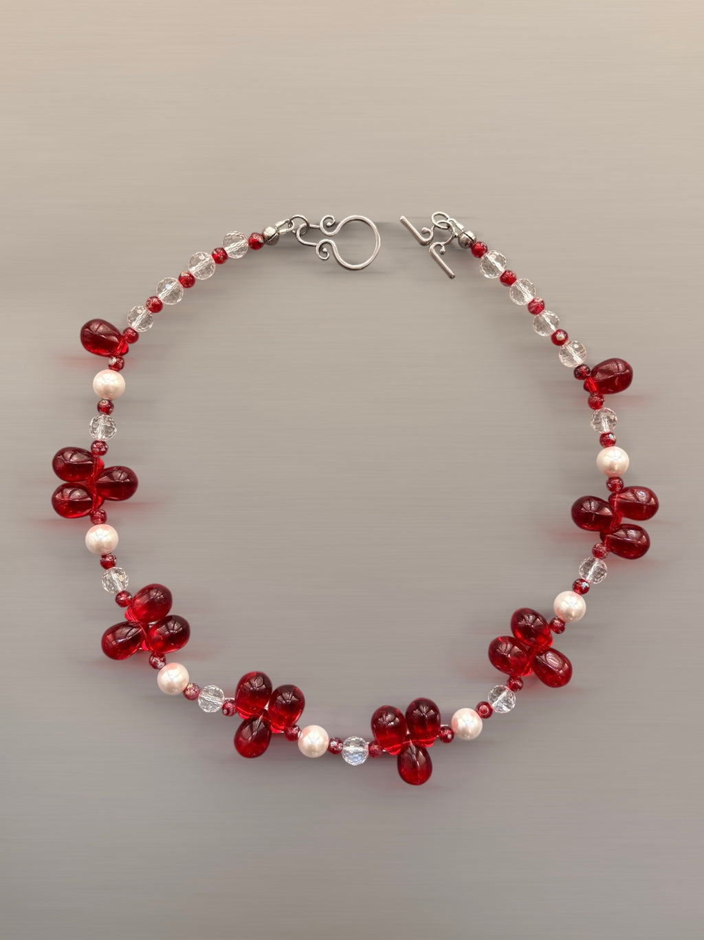 Red Rain Drop Necklace