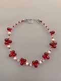 Red Rain Drop Necklace