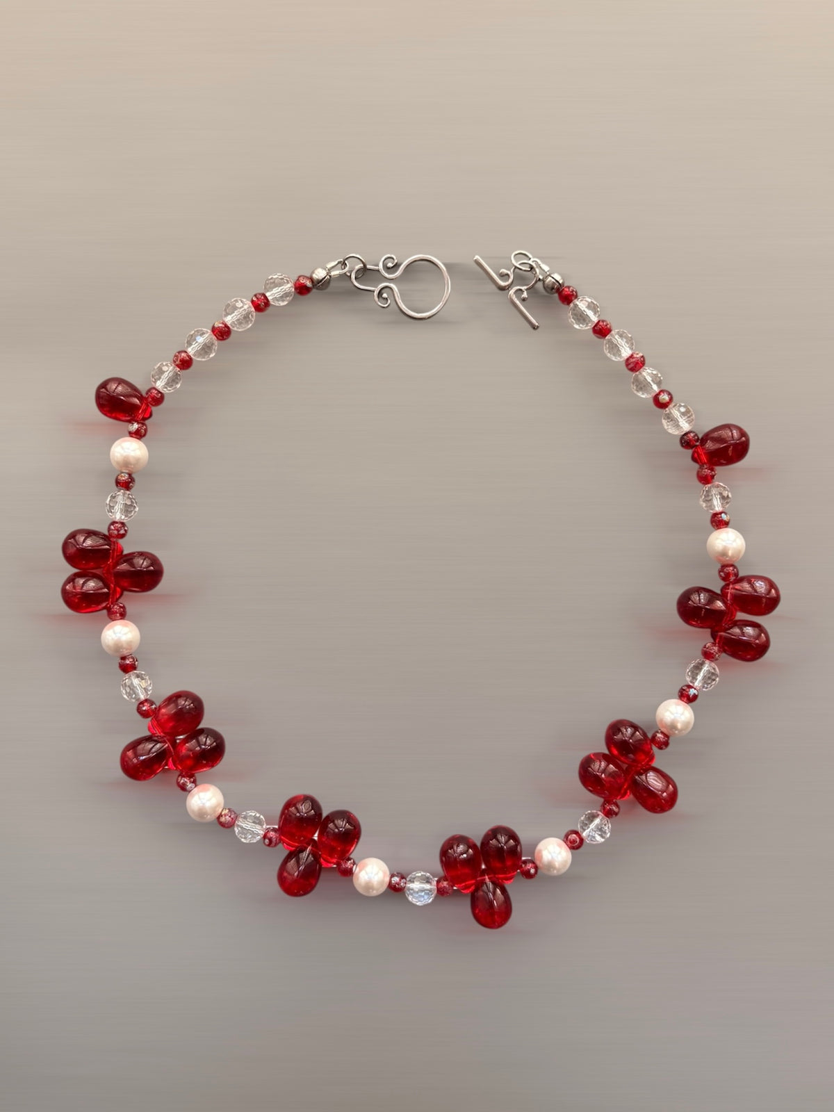 Red Rain Drop Necklace