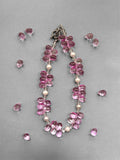 Pink Rain Drop Necklace