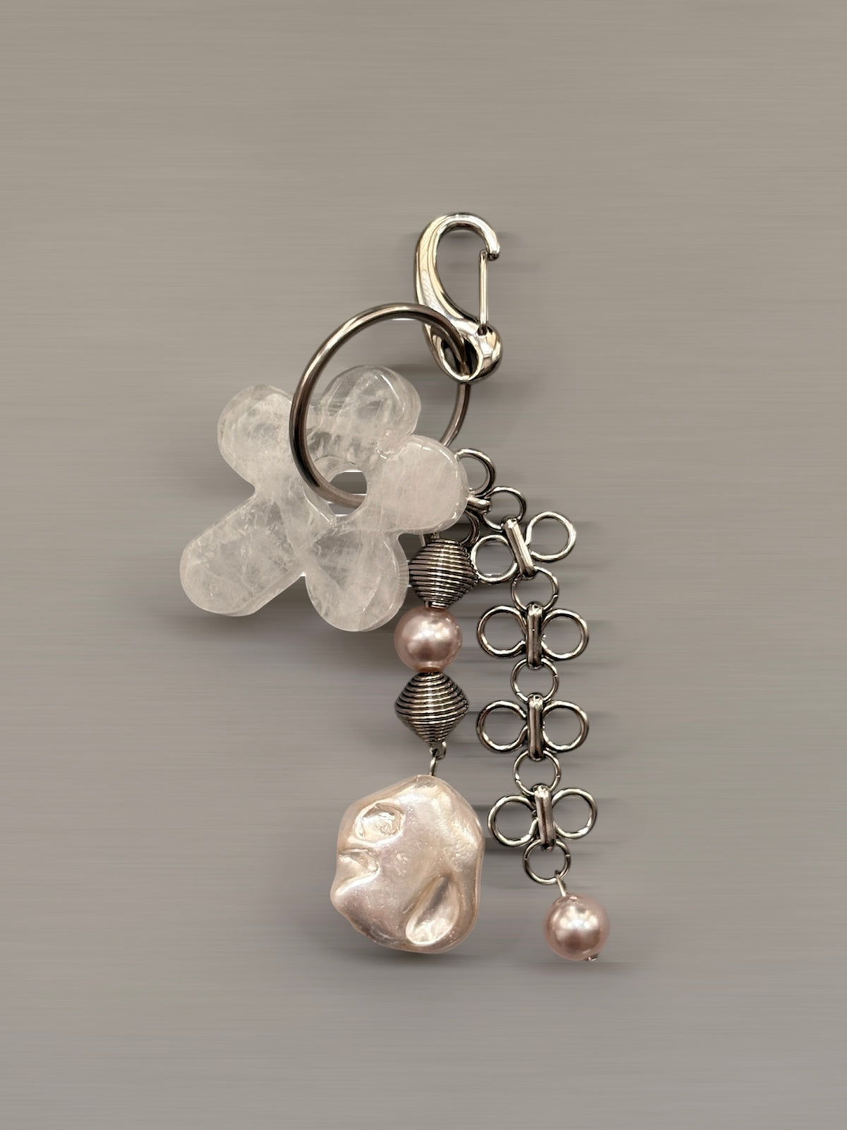 Lucky Flower Keychain - White