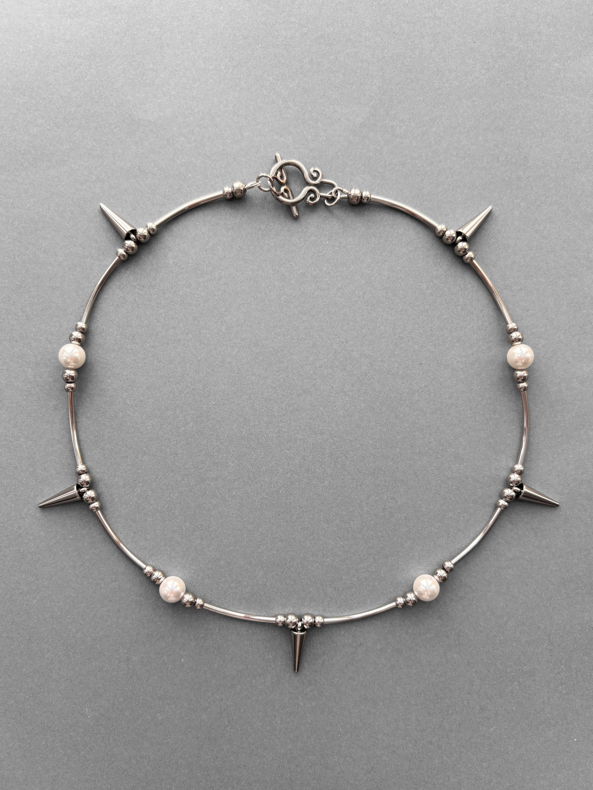 Stainless Steel Spike Necklace